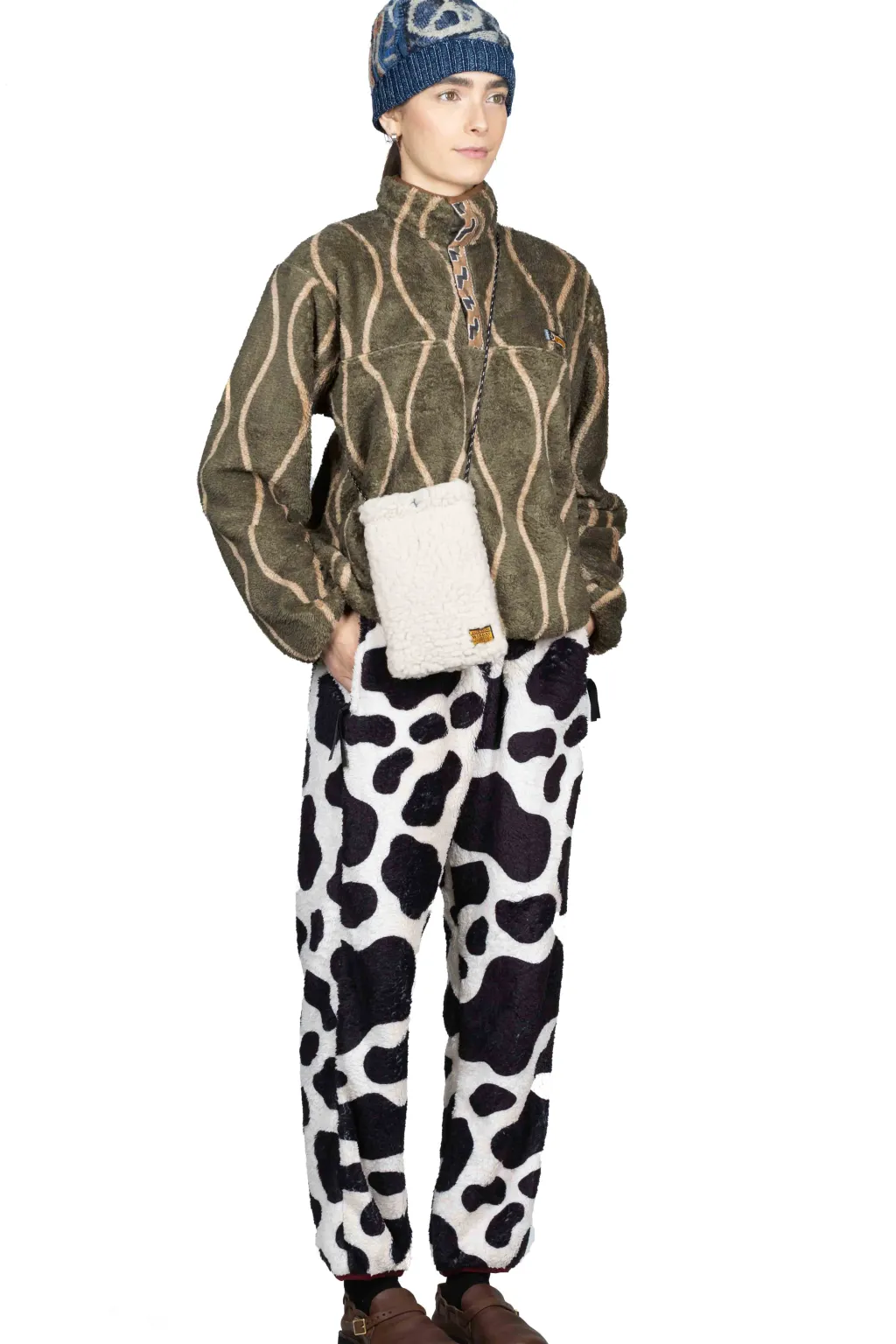 Sale Kapital Drunk Stripe Fleece Pullover
