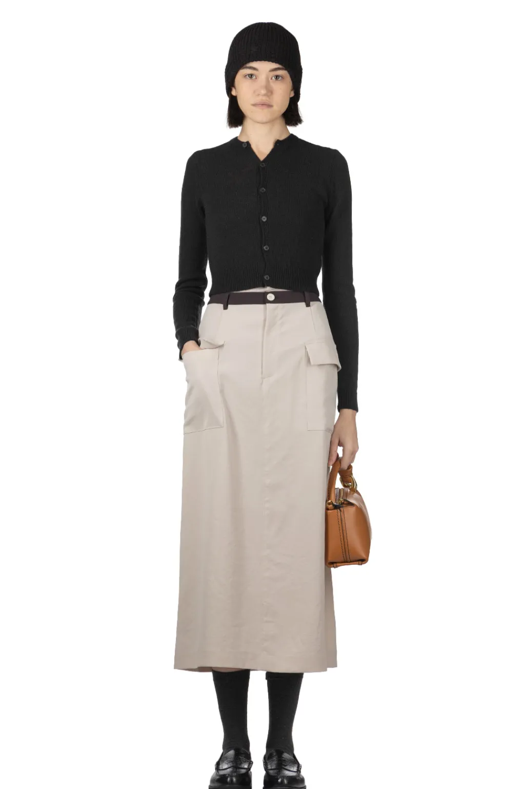 New Manon Dry Twill Tight Skirt - Beige