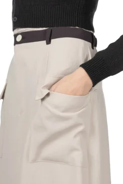 New Manon Dry Twill Tight Skirt - Beige