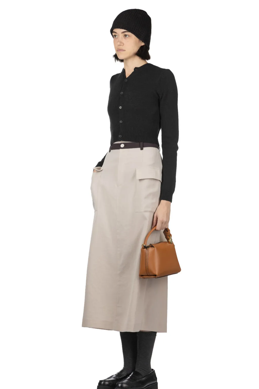 New Manon Dry Twill Tight Skirt - Beige