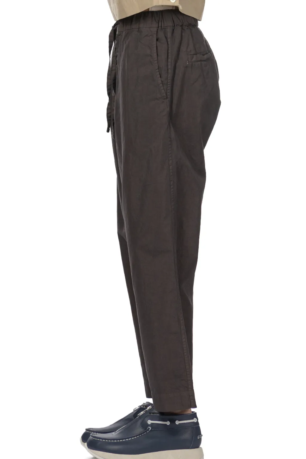 Clearance TOUJOURS Easy Field Trousers - Charcoal Brown