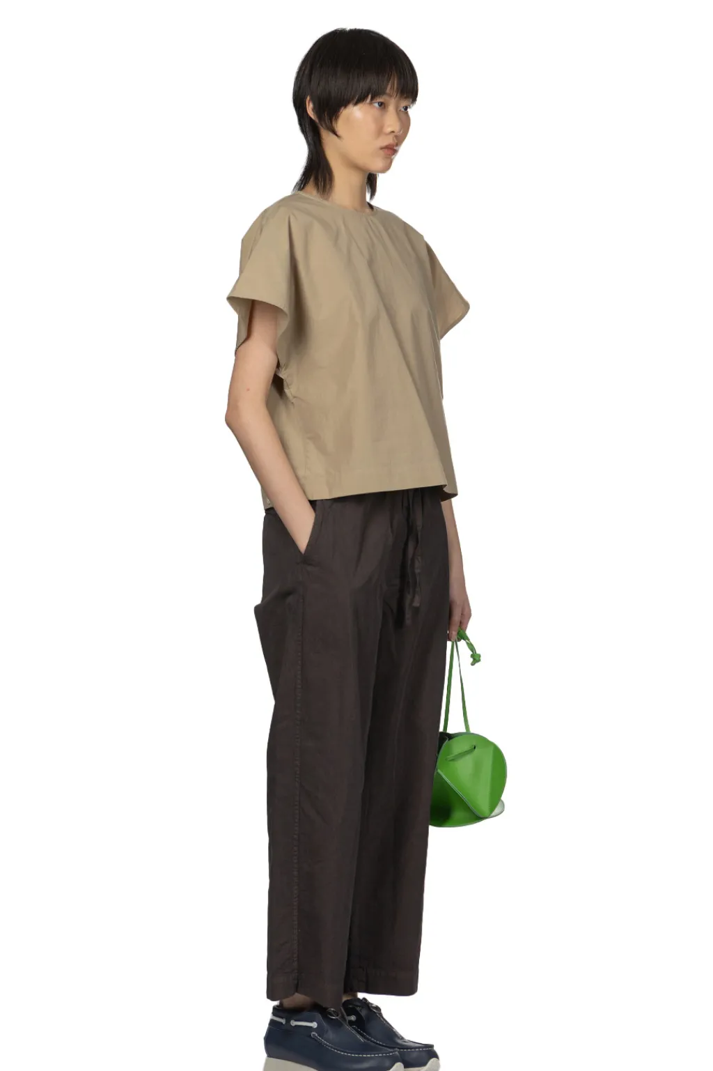 Clearance TOUJOURS Easy Field Trousers - Charcoal Brown