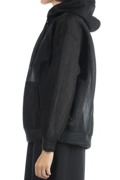 Online AURALEE ELASTIC SHEER NYLON PO PARKA - Black