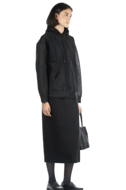 Online AURALEE ELASTIC SHEER NYLON PO PARKA - Black