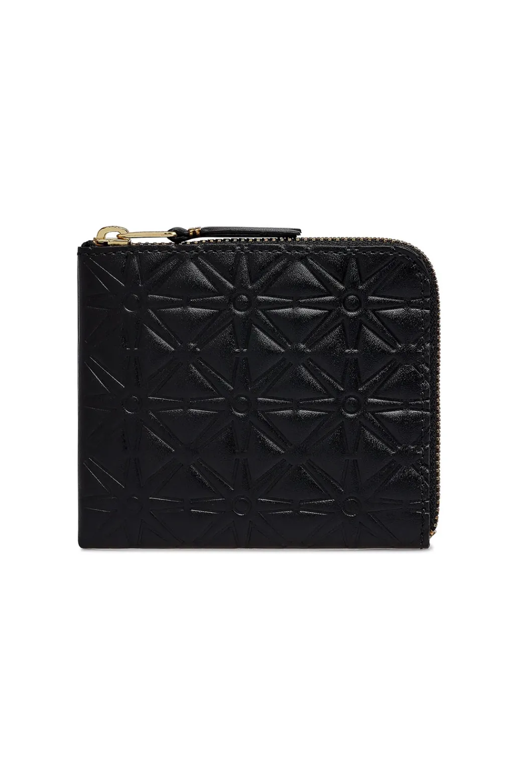 Outlet Comme Des Garcons Wallets Embossed Classic Line Half Zip Wallet - Black