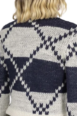 Outlet JW Anderson Fairisle Cardigan - Off White and Navy