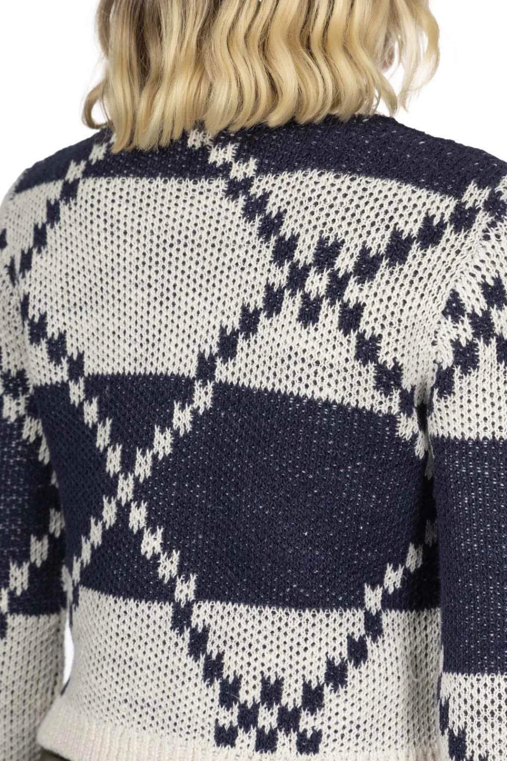 Outlet JW Anderson Fairisle Cardigan - Off White and Navy