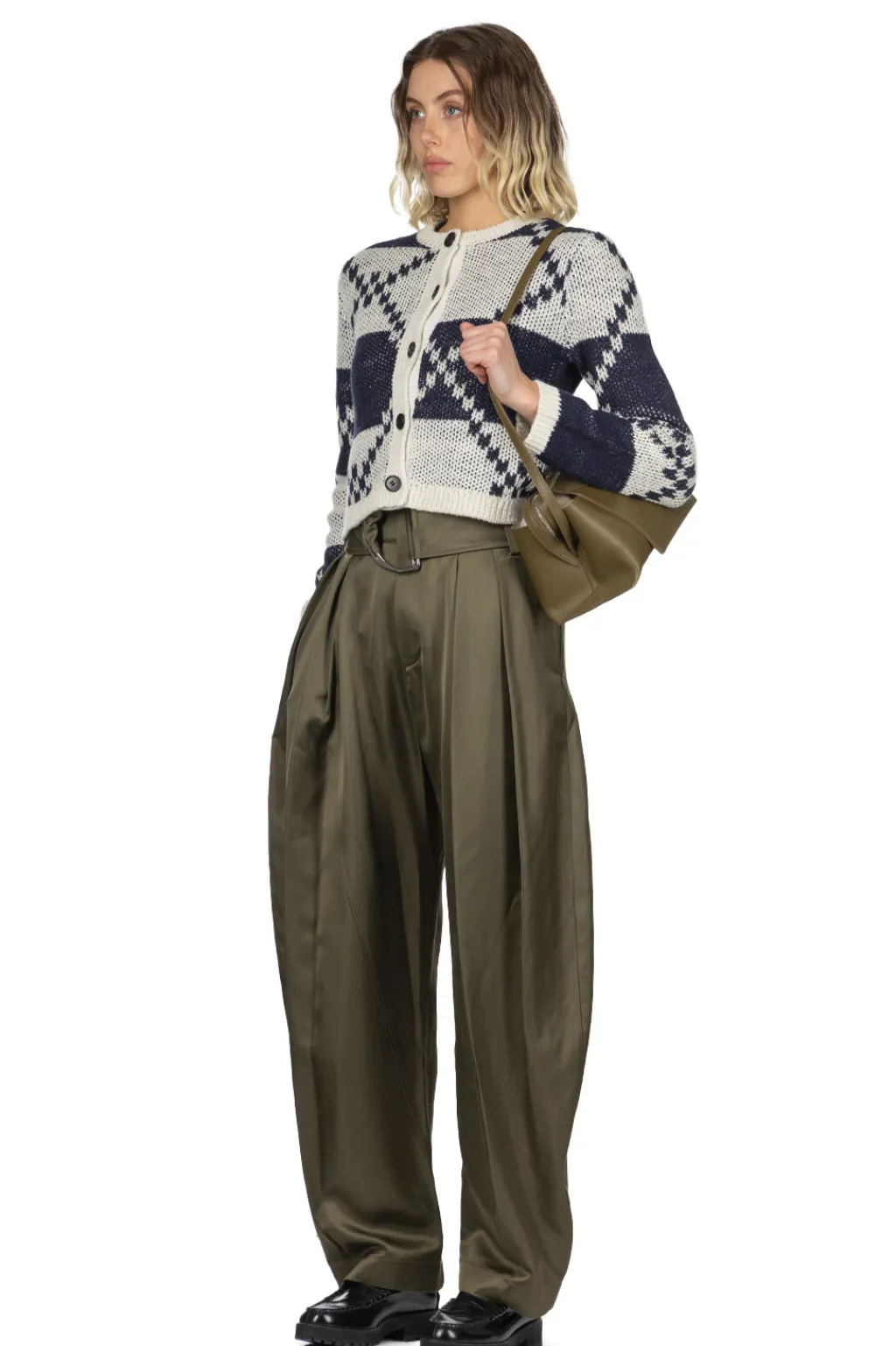 Outlet JW Anderson Fairisle Cardigan - Off White and Navy