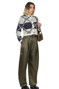 Outlet JW Anderson Fairisle Cardigan - Off White and Navy
