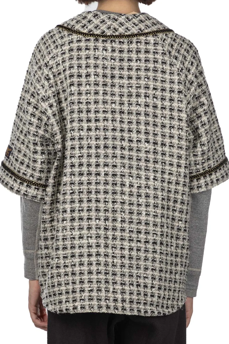 Online Kapital Fancy Tweed GREAT KOUNTRY Baseball Shirt - White