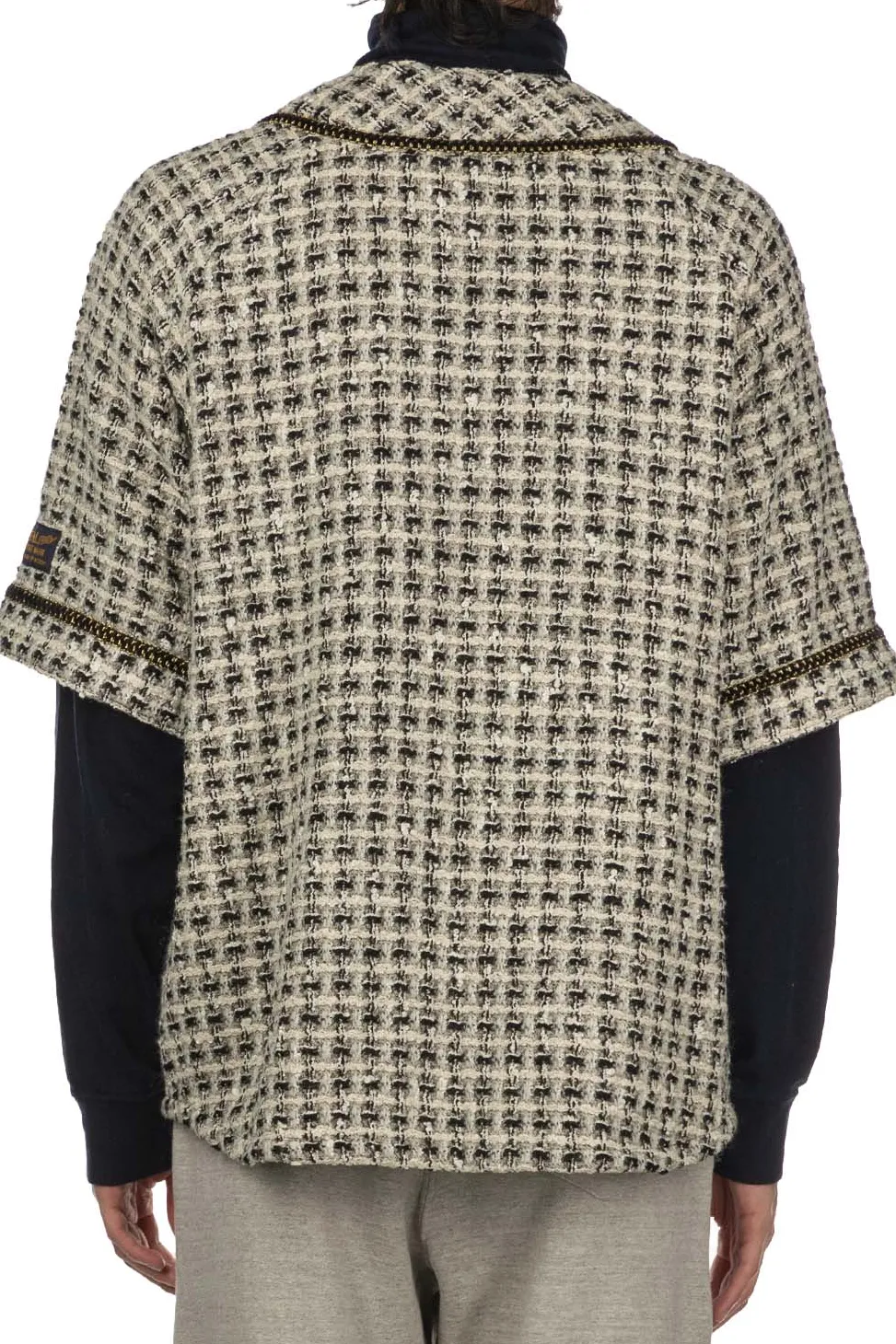 Online Kapital Fancy Tweed GREAT KOUNTRY Baseball Shirt - White