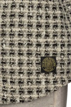 Online Kapital Fancy Tweed GREAT KOUNTRY Baseball Shirt - White