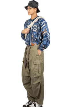 Sale Kapital Fast Dry Twill EASY JUMBO Cargo Pants - Khaki
