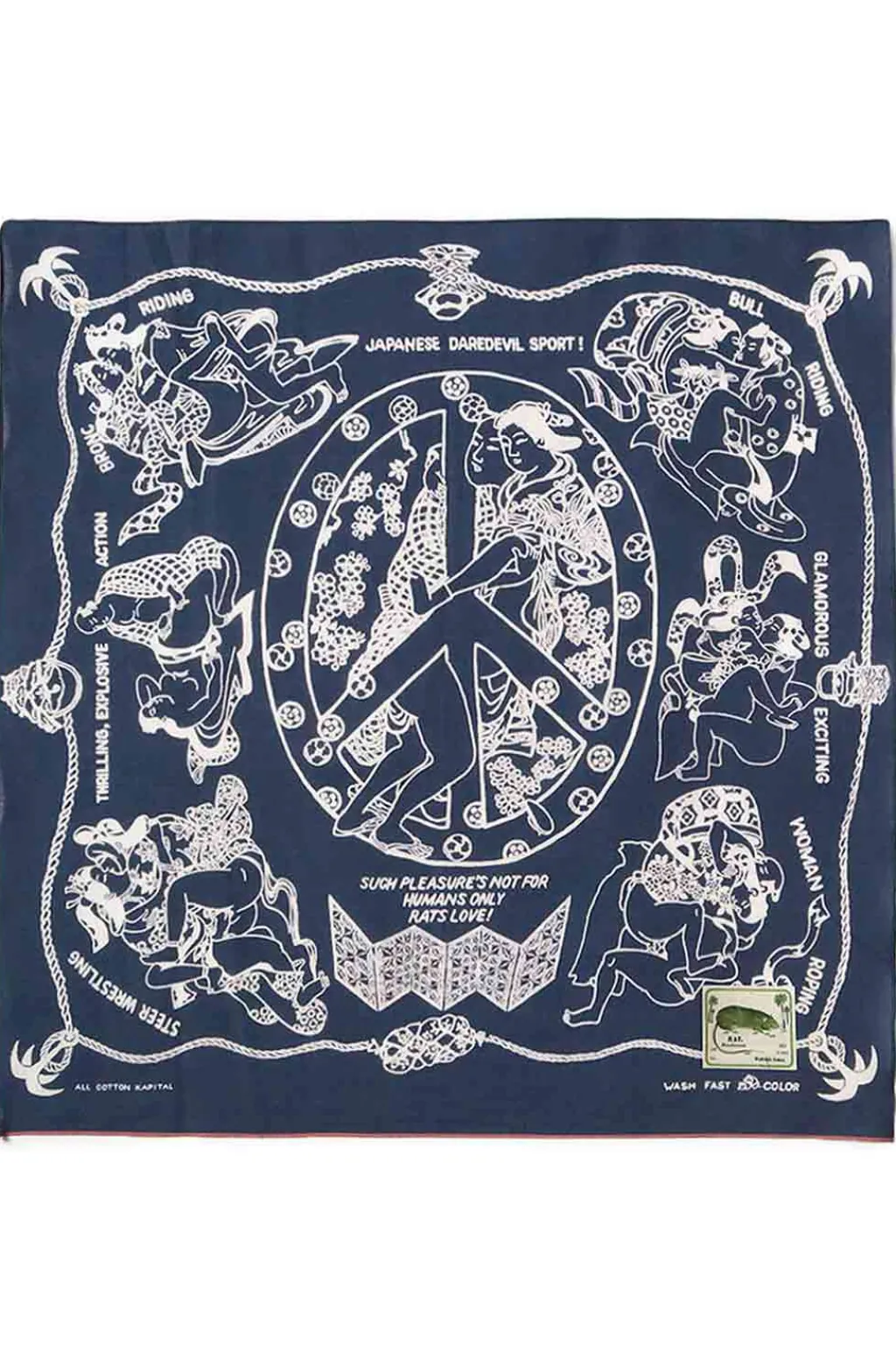Fashion Kapital Fastcolor Selvedge Bandana - YOBAI - Navy