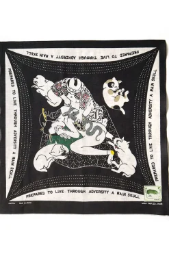 Hot Kapital Fastcolor Selvedge Bandana (RAINSKULL NO WOMAN NO CRY) - 2 Color