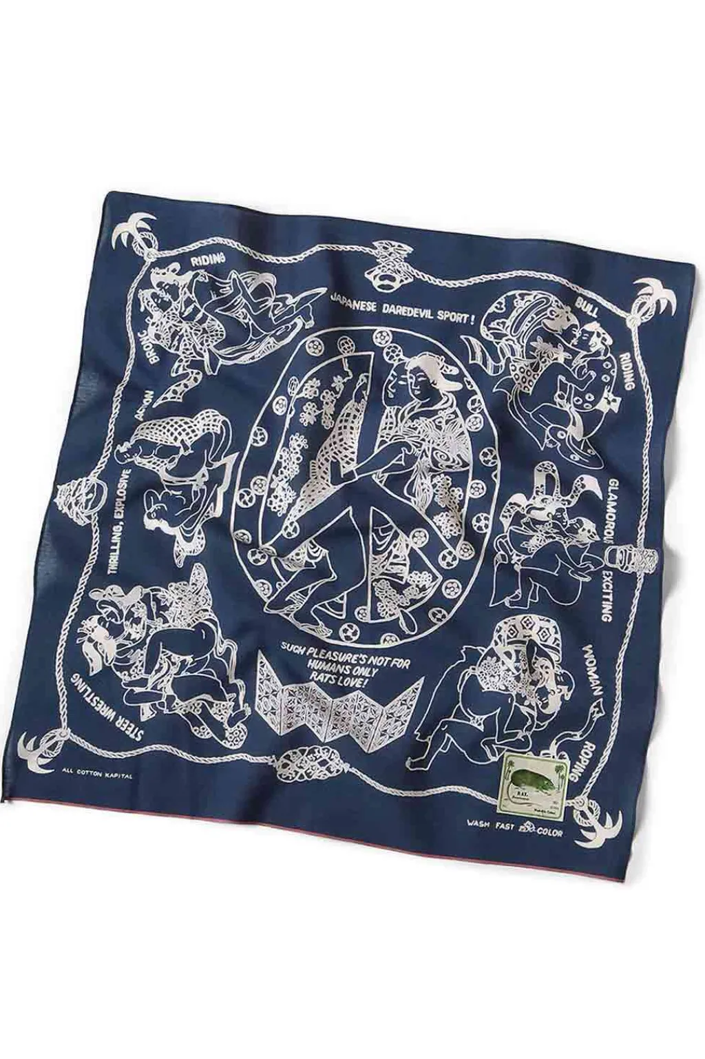 Fashion Kapital Fastcolor Selvedge Bandana - YOBAI - Navy