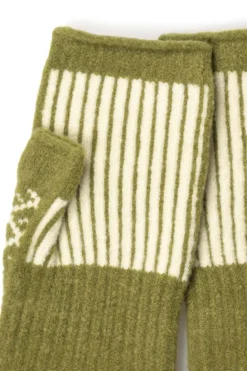 Outlet Tehtava Fingerless Gloves - Geometric Green