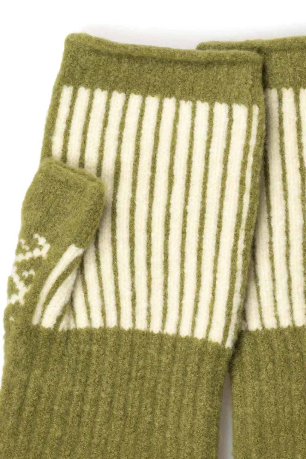Outlet Tehtava Fingerless Gloves - Geometric Green