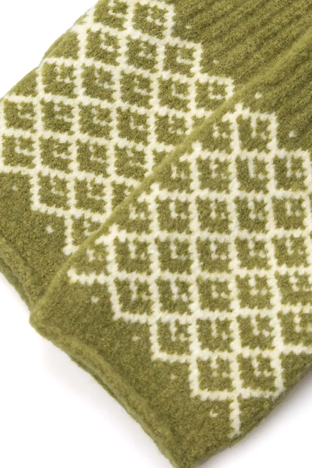 Outlet Tehtava Fingerless Gloves - Geometric Green