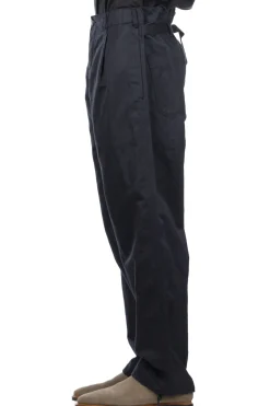 Discount YLEVE Finx Cotton Lamie Twill Trousers - Navy