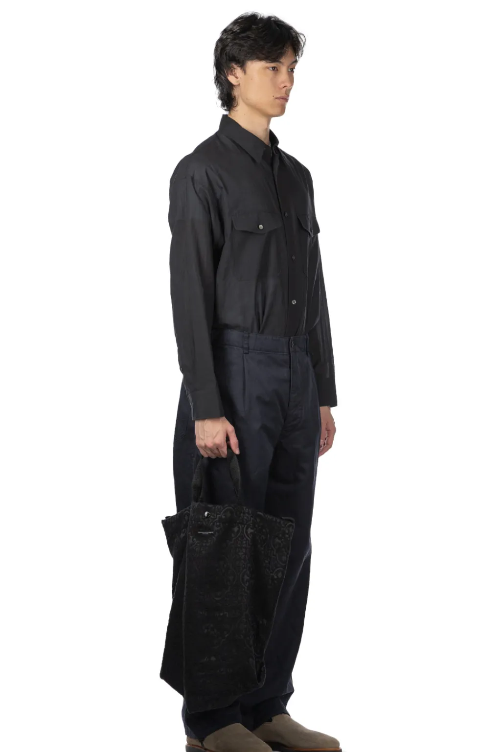 Discount YLEVE Finx Cotton Lamie Twill Trousers - Navy