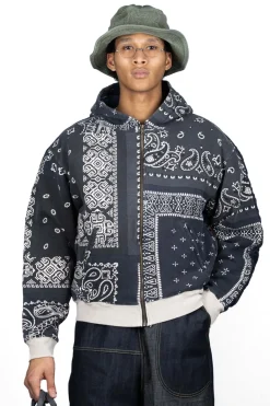 Sale Kapital Fleece Knit BANDANA BIVOUAC Hooded Blouson