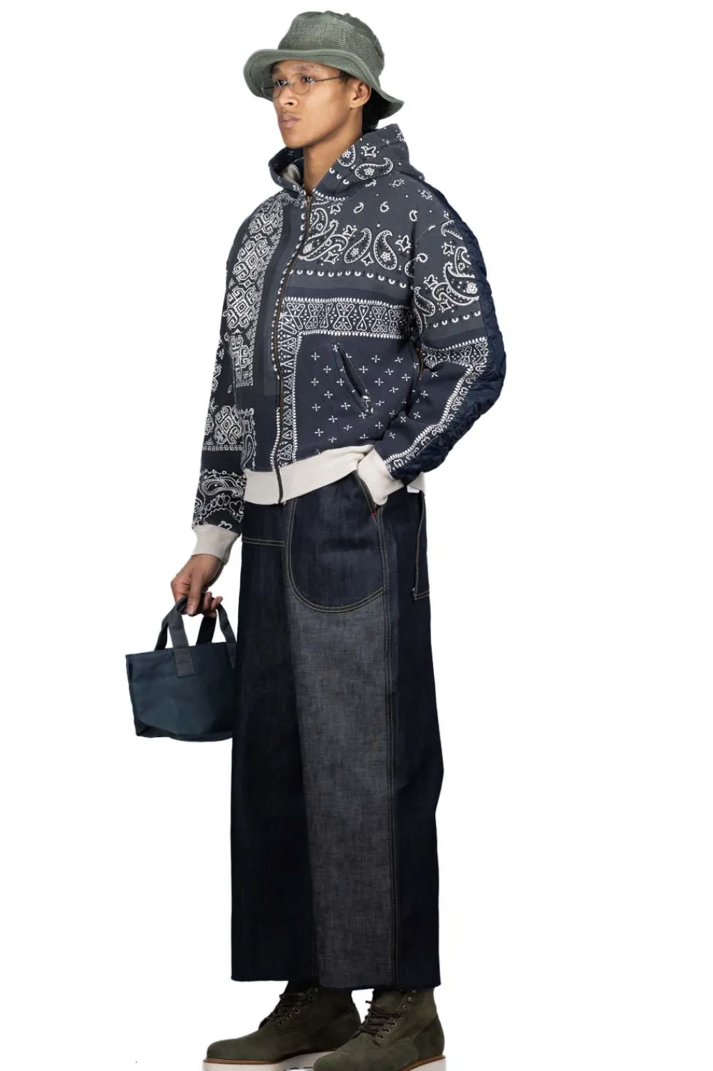 Outlet Kapital Fleece Knit BANDANA BIVOUAC Hooded Blouson