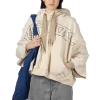 Outlet Kapital Fleece Knit DEVIL Hoodie ( Embroidery) - Natural