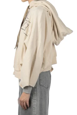 Outlet Kapital Fleece Knit DEVIL Hoodie ( Embroidery) - Natural