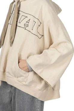 Outlet Kapital Fleece Knit DEVIL Hoodie ( Embroidery) - Natural