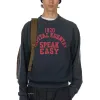 Discount Kapital Fleece Knit Raglan Crew SWT (SPEAKEASY College) - Navy