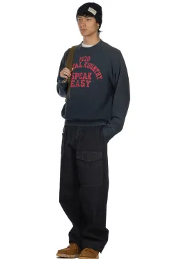 Discount Kapital Fleece Knit Raglan Crew SWT (SPEAKEASY College) - Navy