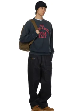 Discount Kapital Fleece Knit Raglan Crew SWT (SPEAKEASY College) - Navy