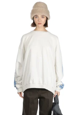 Best Kapital Fleece Knit 2Tones Remake BIG SWT (BONE) - Natural x Saxe Blue