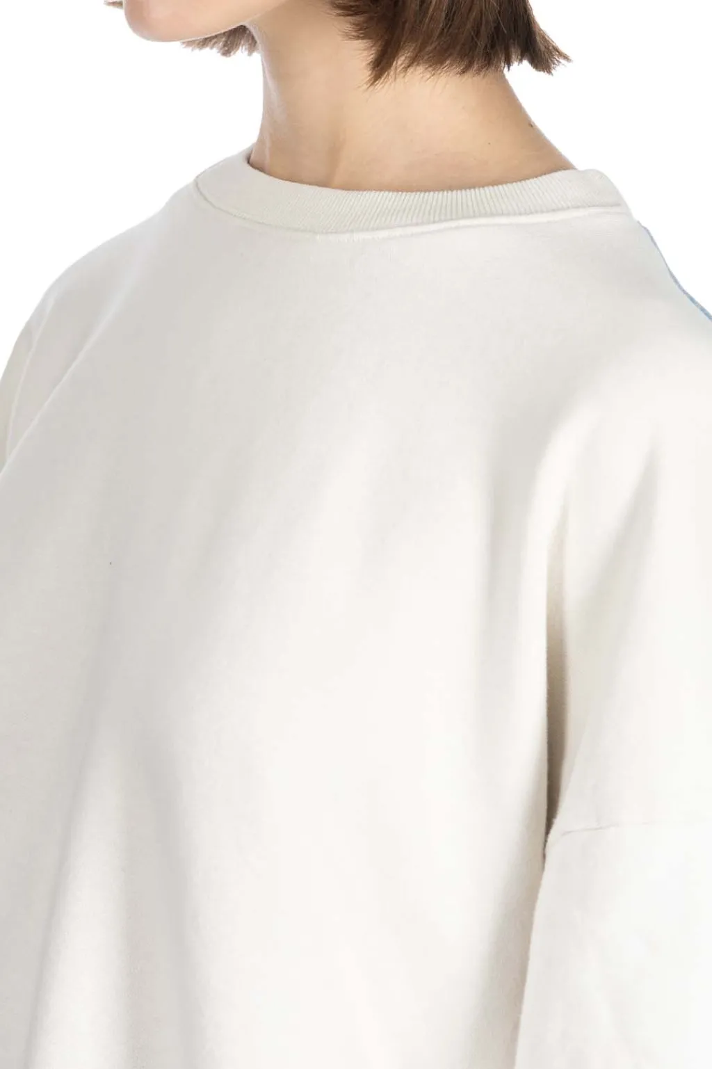 Best Kapital Fleece Knit 2Tones Remake BIG SWT (BONE) - Natural x Saxe Blue