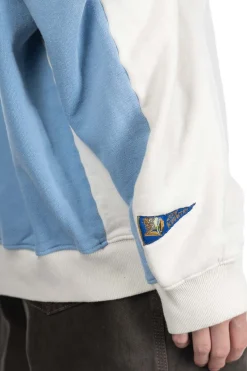 Best Kapital Fleece Knit 2Tones Remake BIG SWT (BONE) - Natural x Saxe Blue