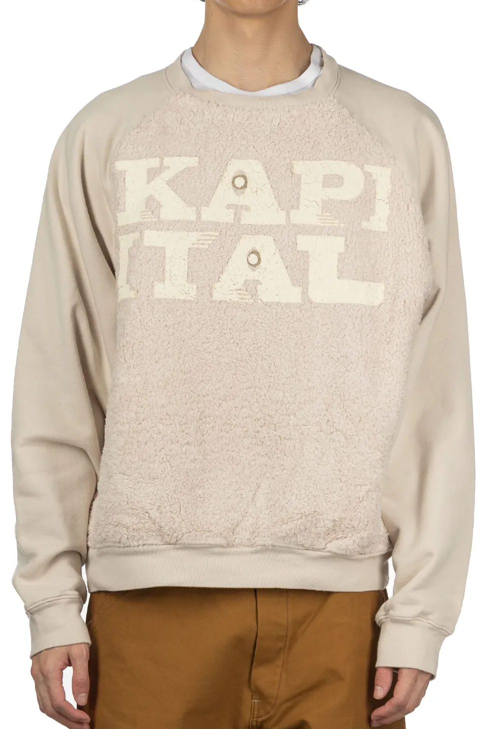 Outlet Kapital 30/-Fleece x Fur GRIZZLY SWT (SPEAKEASY ) - Natural