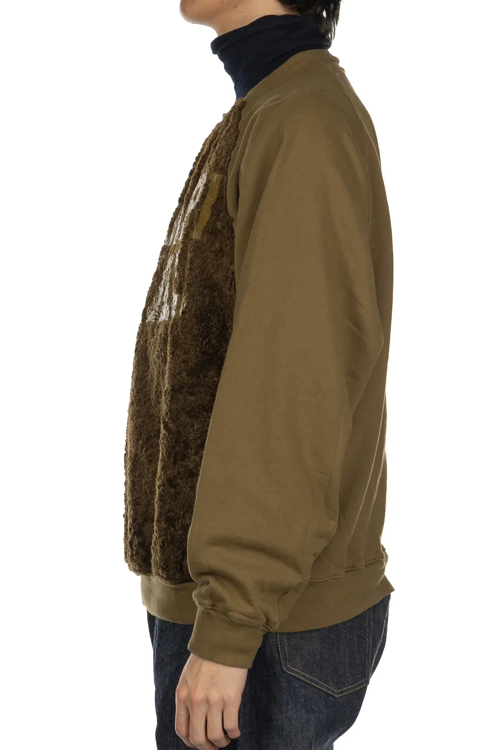 Clearance Kapital 30/-Fleece x Fur GRIZZLY SWT (SPEAKEASY ) - Khaki