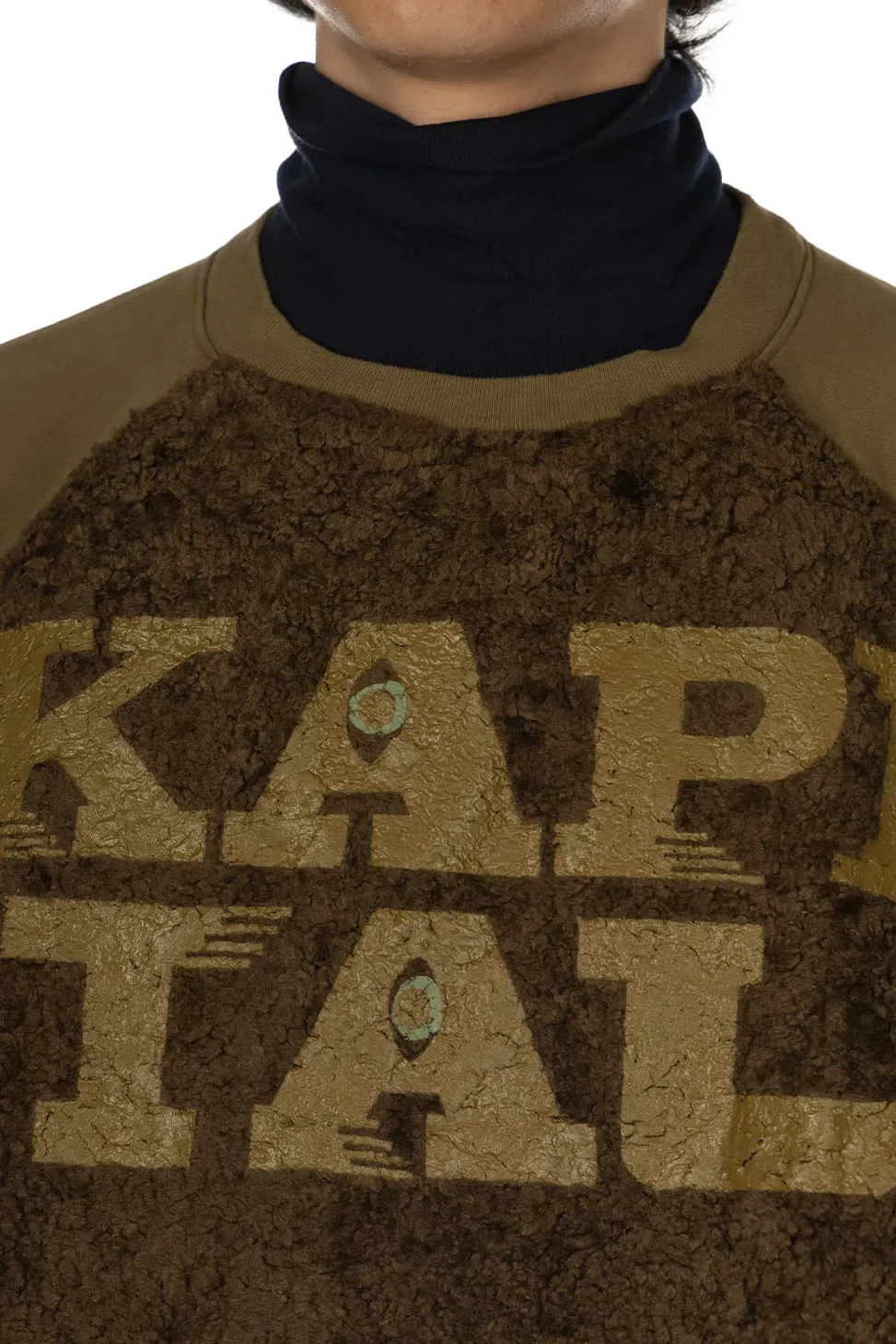 Clearance Kapital 30/-Fleece x Fur GRIZZLY SWT (SPEAKEASY ) - Khaki