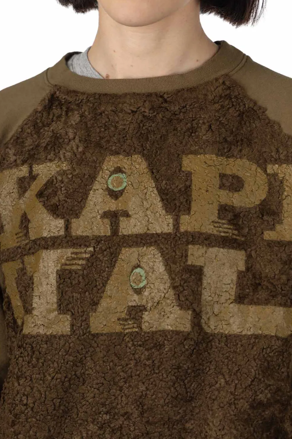 Best Kapital 30/-Fleece x Fur GRIZZLY SWT (SPEAKEASY ) - Khaki