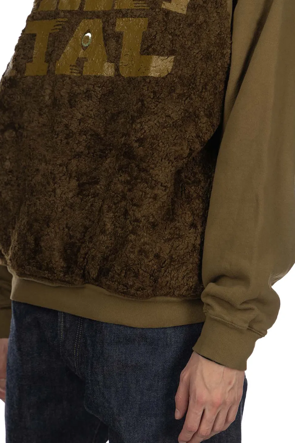 Clearance Kapital 30/-Fleece x Fur GRIZZLY SWT (SPEAKEASY ) - Khaki