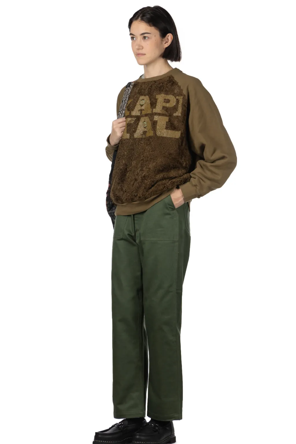 Best Kapital 30/-Fleece x Fur GRIZZLY SWT (SPEAKEASY ) - Khaki