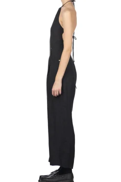 Sale Mame Kurogouchi Floral Pattern Jacquard Jumpsuit - Black
