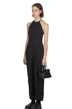 Sale Mame Kurogouchi Floral Pattern Jacquard Jumpsuit - Black