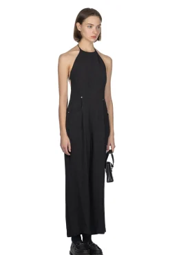 Sale Mame Kurogouchi Floral Pattern Jacquard Jumpsuit - Black