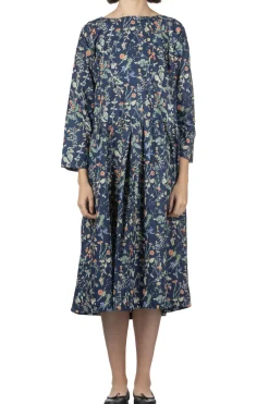 Fashion A+Koloni Flower Print Dress - Navy