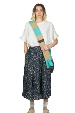 Clearance A+Koloni Flower Print Skirt - Navy
