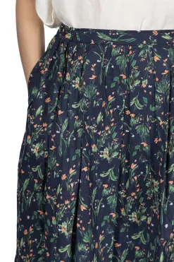Clearance A+Koloni Flower Print Skirt - Navy