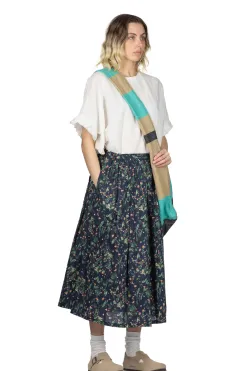 Clearance A+Koloni Flower Print Skirt - Navy