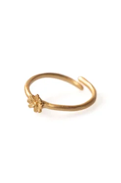 Online Palnart Poc Flower Stopper Ring - Gold